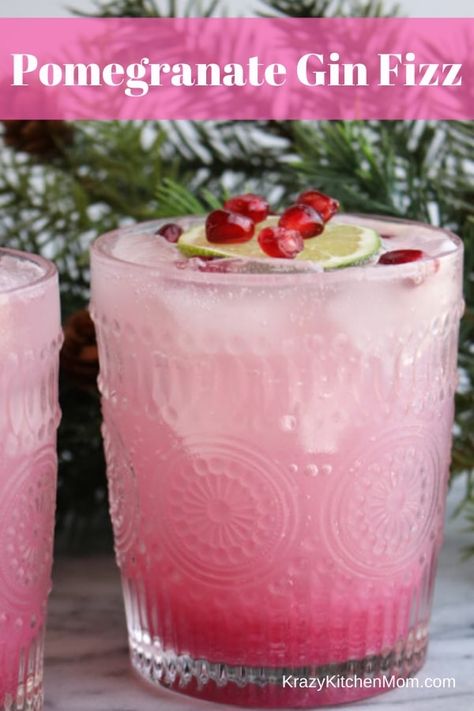 You're gonna love our take on a classic gin fizz cocktail...the Pomegranate Gin Fizz Cocktail dressed for the holiday season. Lite and refreshing - cheers! Pomegranate Gin, Gin Fizz Cocktail, Fizz Cocktail, Cocktail Gin, Gin Cocktail Recipes, Gin Drinks, Diy Hack, Gin Fizz, Boozy Drinks