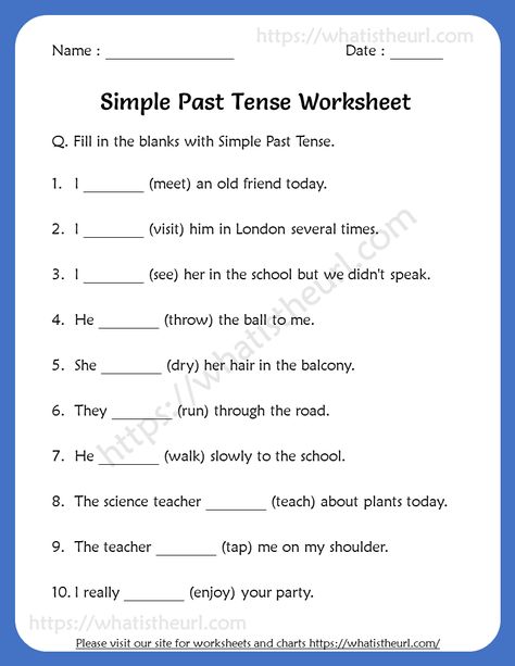 Past Perfect Tense Exercises, Worksheets For 5th Grade, Simple Past Tense Worksheet, Present Past Tense, Simple Present Tense Worksheets, Worksheets For Grade 5, Tense Worksheet, Past Tense Worksheet, Simple Past