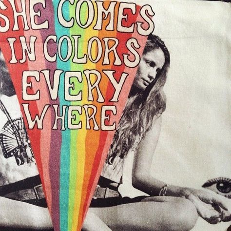 _ She's A Rainbow, Company Photo, Art Hippie, 70s Aesthetic, Hippie Life, Japon Illustration, I'm With The Band, Hippie Art, Life Photo