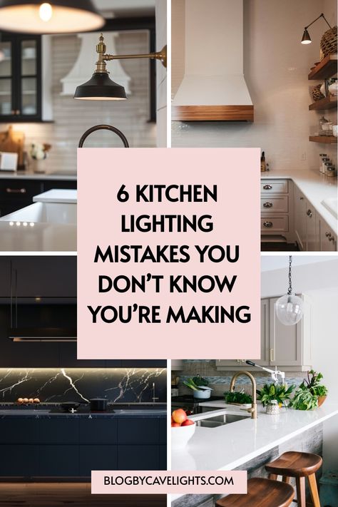 🔍 Struggling with your kitchen interior? Our article reveals the 6 Common Kitchen Lighting Mistakes you might be making. Find out how to choose the best kitchen lighting fixtures and get inspired by creative kitchen island ideas. Click now to brighten your kitchen! 🌟 Kitchen Under Counter Lighting, Kitchen Bar Lighting Ideas, Kitchen Lighting Ideas Over Island, Can Lights In Kitchen, Light Over Kitchen Sink, Over Sink Lighting, Kitchen Lighting Layout, Small Kitchen Lighting, Above Kitchen Sink