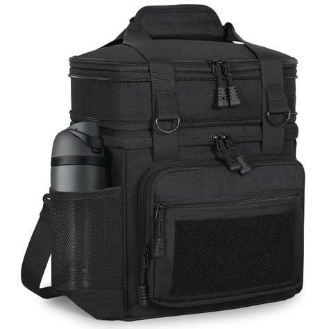 PRICES MAY VARY. Large Capacity with Expandable Design- Fits 20 Cans of soda(350ml). Dual Compartments for different uses, the top compartment of the women lunch box is expandable, increasing the capacity by 4L. Normal size with 12L. Handy to use for work, outing, picnic, camping, road trip, and so on. Great Insulation Performance- 6mm thick insulation liner helps keep your food cold or warm at the right temperature for up to 8 hours. Foods that need to be kept separate from wet and dry can be s Big Lunch Box, Idea For Lunch, Lunch Boxes For Men, Large Lunch Bag, Work Lunch Box, Lunch Boxes For Women, Small Cooler, Lunch Box With Compartments, Mens Lunch Bag