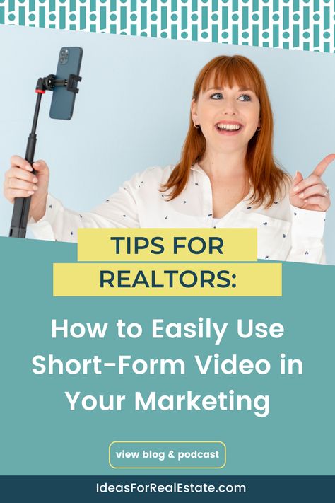 Short-form video is one of the most effective marketing strategies Realtors can use & repurposing video content is important for expanding your reach & being more efficient. I'm sharing how to easily repurpose short-form video content & ideas throughout your Real Estate marketing strategies on social media like Instagram, TikTok & more, plus in email marketing, on your real estate website & beyond to engage your sphere & attract more home buyers & sellers to grow your Video Content Ideas, Realtor Ideas, Real Estate Marketing Strategy, Realtor Social Media, Real Estate Salesperson, Video Marketing Strategies, Social Media Content Calendar, Effective Marketing Strategies, Social Media Planning