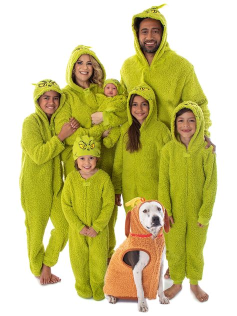 PRICES MAY VARY. 100% Polyester Imported Pull On closure THESE THE GRINCH ONESIE PAJAMAS ARE OFFICIALLY LICENSED PRODUCTS! - Look for the Dr. Seuss logo printed inside the union suits tagless collar. That way, you will be assured you are getting a quality, licensed item! MJC manufactured this merchandise with the consent and knowledge of Dr. Seuss Enterprises. FABULOUS MATCHING GRINCH AND MAX UNION SUITS FOR THE WHOLE FAMILY - One of the most memorable times of the year for adults and children a Grinch Costumes, Grinch Pajamas, Dr Seuss The Grinch, Pajama Costume, Grinch Who Stole Christmas, Baby Costumes Girl, Union Suit, Family Pajama Sets, Christmas Matching