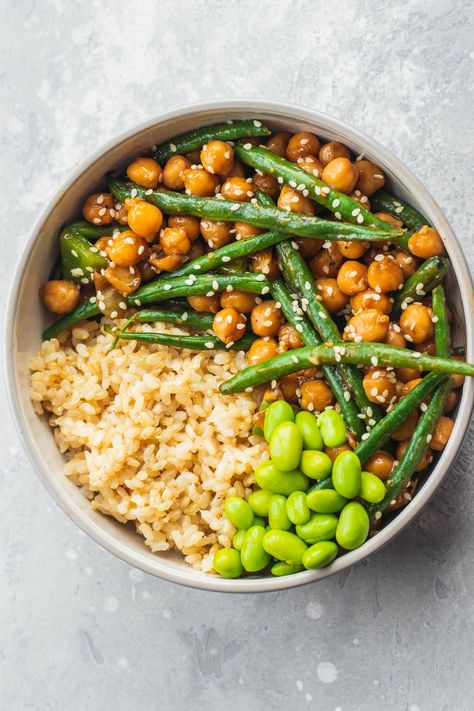 Beans Recipe Vegan, Sweet And Sour Chickpeas, Dinners Vegetarian, Easy Vegan Dinner, Chickpea Recipes, Vegan Cookbook, Green Bean Recipes, Vegan Meal Prep, Weeknight Dinner Recipe