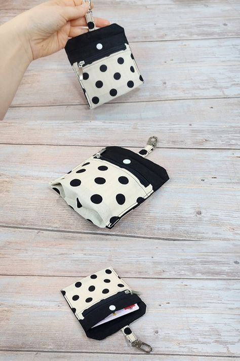 Sewing Mini Projects, Belt Bag Pattern, Purse Patterns Free, Coin Purse Pattern, Sewing To Sell, Pouch Sewing, Fabric Pouch, Tote Bags Sewing, Mini Pouch