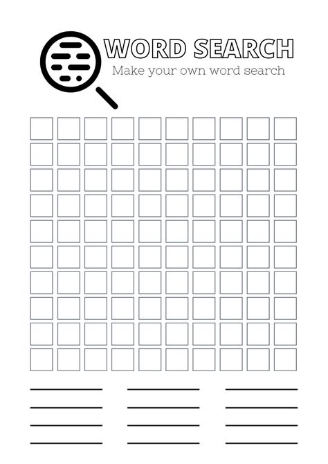 Make Your Own Word Search, Fourth Grade Writing, Free Word Search, Free Printable Activities, Reading Games, Sight Words Kindergarten, Educational Activities For Kids, Classroom Games, School Worksheets