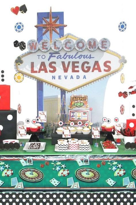 Check out this awesome casino-themed birthday party! The dessert table fantastic! See more party ideas and share yours at CatchMyParty.com #catchmyparty #casino #casinonight #casinoparty #LasVegas Casino Birthday Party Ideas, 21st Birthday Party Themes, 21st Birthday Boy, Casino Birthday Party, Casino Birthday, 21st Birthday Party, 21st Birthday Invitations, Happy 21st Birthday, Birthday Party 21