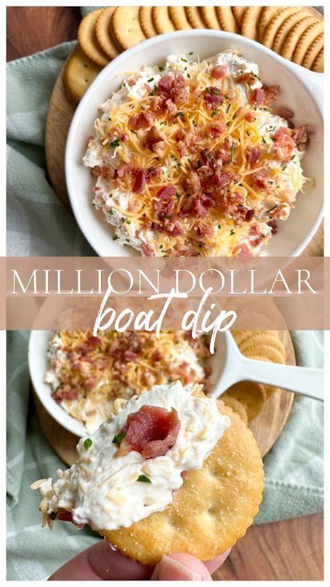 Birthday Cookout Food Ideas, Boat Dip Recipe Southern Living, Dips For Boat, Dips To Make For The Beach, Game Day Dips Easy, Lake Dip Recipe, Easy Dip For Party, River Day Food Ideas, Easy Party Appetizers Cold