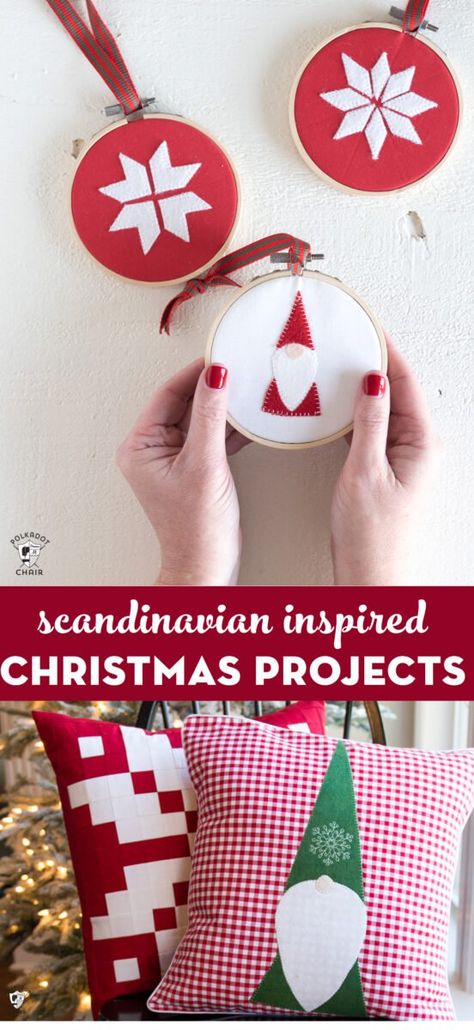 9 Scandinavian Inspired DIY Christmas Decorations - The Polka Dot Chair Swedish Christmas Decorations, Scandi Christmas Decorations, Scandinavian Christmas Ornaments, Norwegian Christmas, Scandinavian Diy, Danish Christmas, Scandinavian Christmas Decorations, Christmas Craft Projects, Merry Bright Christmas