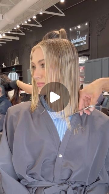 Long To Shoulder Length Hair, Cameron Diaz Short Hair Bob, Chopped Blonde Hair, Lob Haircut With Glasses, Carly Corinthos Hair, Bleach Blonde Lob, Collar Bone Length Hair With Face Framing, Long Bob With Long Bangs, Gina Kirschenheiter Hair