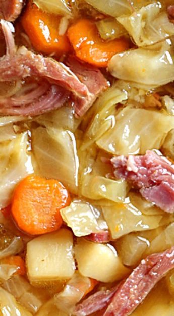 Leftover Ham Bone Soup, Soup Ham, Cabbage Soup Crockpot, Leftover Ham Bone, Ham And Cabbage Soup, Potatoes Cabbage, Recipes Cabbage, Soup With Potatoes, Ham And Cabbage