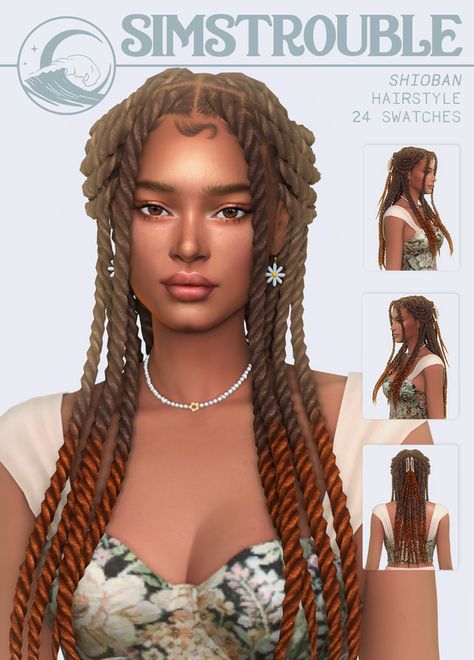 The Sims 4 Cabelos, Sims 4 Black Hair, Sims 4 Cas Mods, Pelo Sims, Tumblr Sims 4, Sims 4 Cc Folder, Sims 4 Teen, Protective Hairstyle, Sims 4 Characters