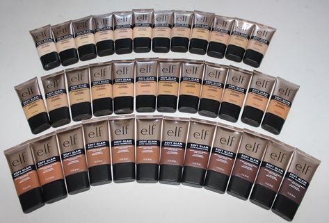 e.l.f. Cosmetics Soft Glam Satin Foundation Review and Swatches |AD* 2 Foundation Swatches, E.l.f. Cosmetics, Natural Foundation, Glow Foundation, Neutral Undertones, Foundation Shades, Soft Glam, Cool Undertones, Warm Undertone