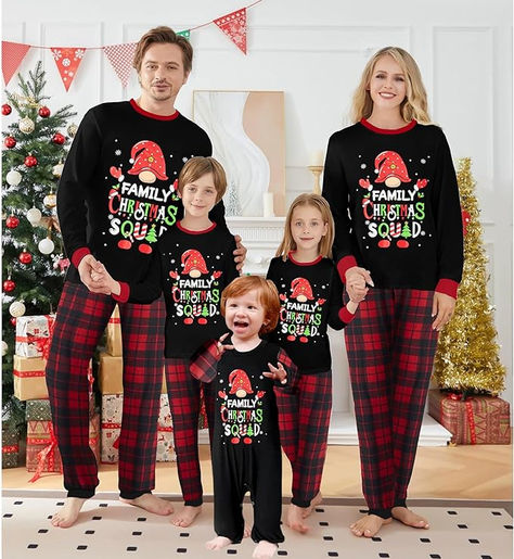 Christmas Pajamas for Family: This Christmas, create beautiful memories with your family by wearing matching pajamas and taking pictures together to celebrate the New Year. These pajamas will bring fun and warmth to your family bonding time. Soft Material: Our Christmas pajamas are made of high-quality cotton blend, ensuring they are soft, comfortable, and breathable. You and your family will feel cozy and relaxed in these unique pajamas while spending quality time together.