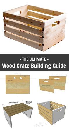 Woodworking At Home, Diy Wooden Crate, Crate Diy, Wood Projects For Beginners, Woodworking Projects For Kids, Small Woodworking Projects, Easy Wood Projects, Free Woodworking Plans, Easy Wood