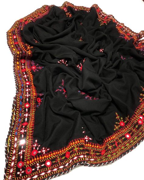 Hand made Chadar 
4 side Balochi Embroidery 🪡 with Mirror Work 
Fabric Swiss Lawn 

*Price 2600* Mirror Work Fabric, Embroidery With Mirror Work, Balochi Embroidery, Afghan Dresses, Blouse Design Models, Women Shawl, Mirror Work, Order Now, Blouse Designs