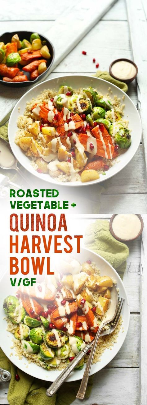 Roasted Vegetable Quinoa, Harvest Bowls, Healthy Meals Ideas, Harvest Bowl, Veggie Dinners, Healthy Bowl, Quinoa Bowls, Vegetable Quinoa, Meals Ideas