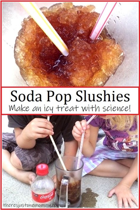 Pop Slushie Recipe | There's Just One Mommy Diy Deserts, Kids Milkshake, Homemade Slushies, Summer Beverages, Weight Watcher Smoothies, Drink Recipies, Icee Recipe, Slushie Recipe, Homemade Soda