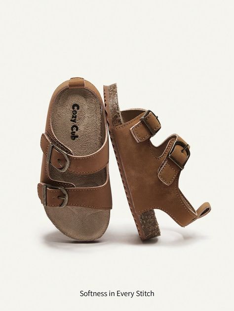 Fashionable Flat Buckle Beach Sandals For Boys, Soft And Comfortable, Suitable For Summer Brown Casual    Plants    Baby Shoes, size features are:Bust: ,Length: ,Sleeve Length: Summer Brown, Beach Sandals, Fashion Flats, Sports Equipment, All Fashion, Baby Shoes, Length Sleeve, Latest Trends, Buckle