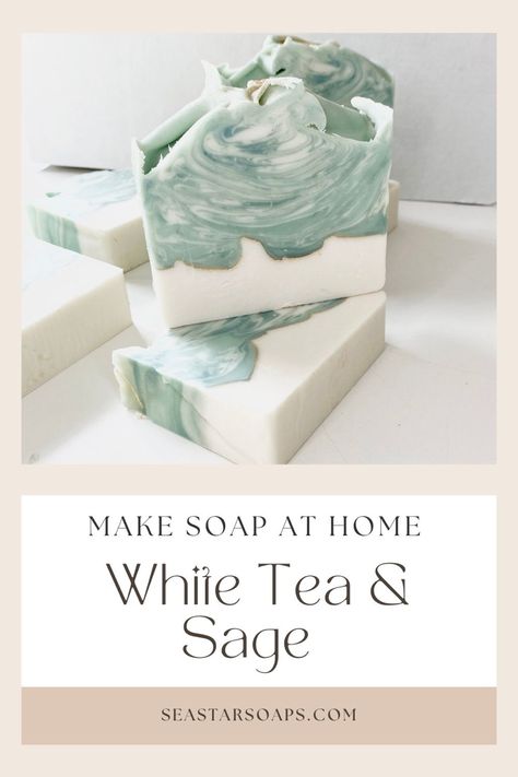 Homemade Soaps With Essential Oils, Soap Making Techniques, Diy Soap Designs, Vegan Soap Recipe Diy, Homemade Soap Bars Recipe, Sage Soap Recipe, Making Homemade Soap, Gardeners Cold Process Soap Recipe, Diy Natural Soap Recipes