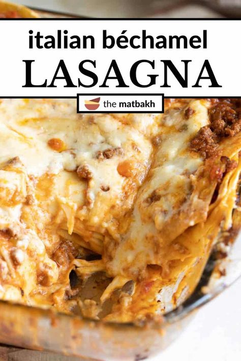 Northern Italian Lasagna, Lasagna No Tomato Sauce, Beschemell Sauce For Lasagna, Beschemell Lasagna, Lasagne With Bechamel Sauce, Bachemelle Sauce Lasagna, Beshemell Lasagna, Lasagna Della Nonna Recipe, Lasagna With Bechamel Sauce And Ricotta