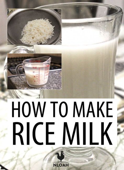 How To Make Rice Milk Recipes, Rice Milk Recipe Homemade, Homemade Rice Milk, How To Make Rice Milk, Diy Rice Milk, Rice Milk Recipe, Milk Rice Recipe, Rice And Milk, Blender Recipe