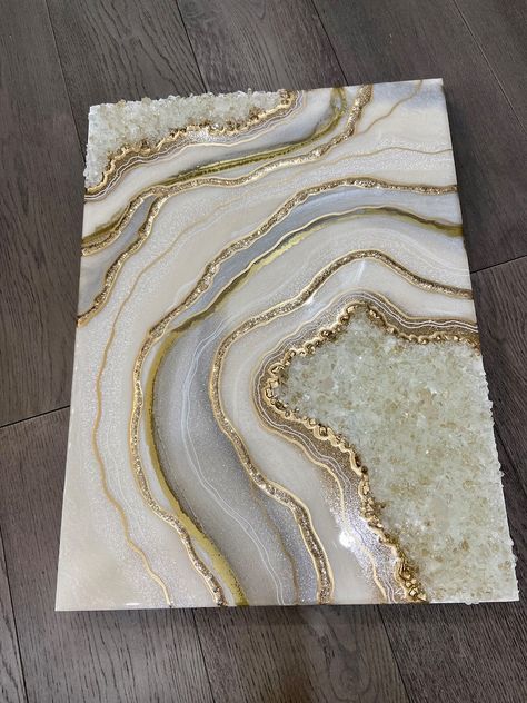 Custom white and gold Resin Geode Wall Art/Geode Resin - Etsy Киргизия White And Gold Resin, Resin Geode Wall Art, Luxury Wall Decor, Resin Geodes, Geode Wall Art, Resin Art Canvas, Geode Wall, Zen Home Decor, Resin Geode