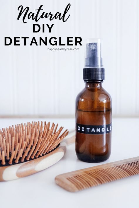 Natural DIY Hair Detangler (With Essential Oils) - Things To Make With Essential Oils, Diy Hair Detangler Spray Kids, Hair Detangler Essential Oils, Hair Detangler Diy, Detangler Spray Diy, Diy Detangler Spray, Hair Oil Diy, Daily Essential Oil Routine, Diy Detangler