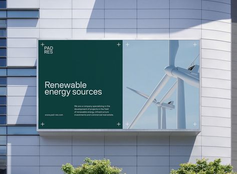 PAD RES Renewable energy :: Behance Renewable Energy Design, Energy Logo Design, Solar Energy Design, Green Branding, Eco Brand, Energy Logo, Digital Banners, Billboard Design, Visual Identity Design