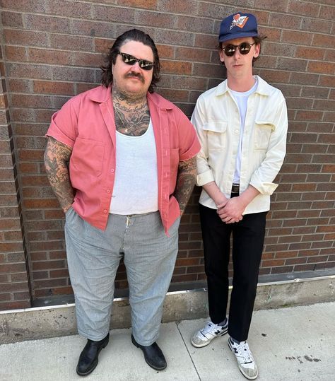 Matty Healy Style, Big Guy Fashion Casual Summer, Matty Healy Outfit Inspiration, Big Mens Summer Fashion, Big Guy Fashion Casual, Matty Matheson Style, Matty Matheson, Plus Size Men Outfits Mens Fashion, Fat Men Style