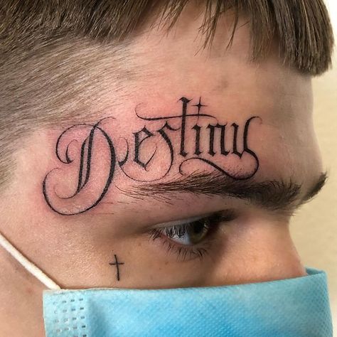 GOOD COMPANY en Instagram: “DESTINY . . I don’t do nearly as many face tatts as I would like to lol but y’all got jobs and shit so I understand 😂😔 Thanks Colby for…” Sleep Book, Word Tattoo, Artist Tattoo, Word Tattoos, I Understand, Colby, Destiny, Tattoos, Instagram