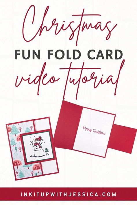 I really hope that you’ll grab some of your own supplies and give this EASY fun fold card base a try as you make a card for ANY occasion!! Learn how to make this handmade Stampin Up Christmas card by watching my simple fun fold card tutorial! Easy Christmas Cards Handmade Diy Simple, Fancy Fold Card Tutorials Templates, Fun Fold Christmas Cards, Easy Christmas Cards Handmade, Stampin Up Fun Fold Cards, Fun Fold Cards Tutorials Templates, Fun Fold Cards Tutorials, Xmas Card Craft, Christmas Cards Handmade Diy