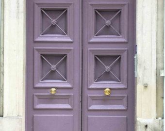 Francophile Gifts, Purple Front Doors, Purple Door, Purple Wall Art, Paris Decor, Purple Wall, Painted Front Doors, Bakery Design, Casa Exterior