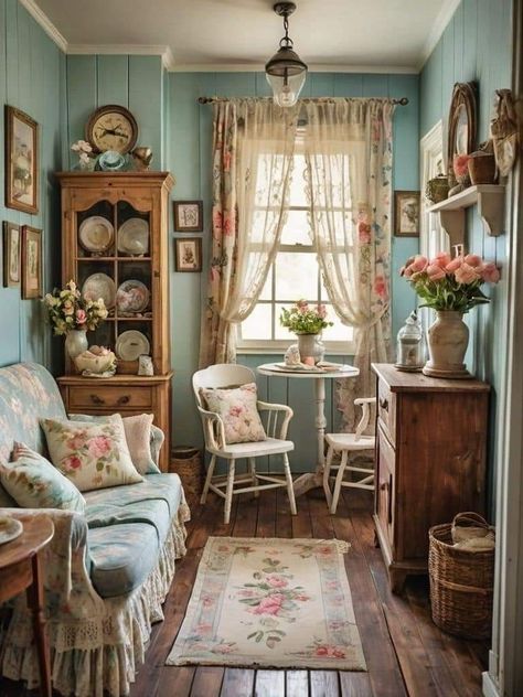 Cottage House Interior, Country Cottage Living, Cottagecore Home, Casa Country, Cottage Living Rooms, Cottage Interiors, Style Deco, Cottage Living, Dream House Interior