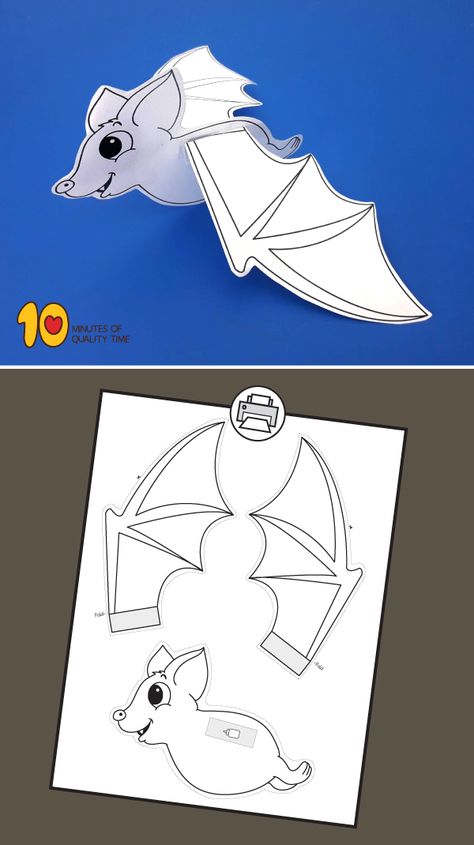 Flying Bat Halloween Craft Flying Bats Craft, Bat Crafts For Kids Preschool, Hanging Bats Craft, Halloween Bat Crafts For Toddlers, Hanging Bat Craft, Halloween Pin The Tail, Flying Bat Craft, Halloween Craft Preschool, Halloween Diy For Kids