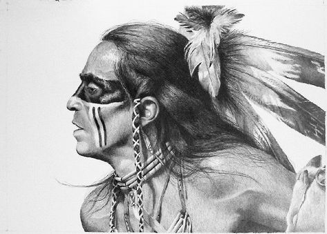 Native American Drawings, Comanche Warrior, Og Abel Art, American Drawing, Native American Drawing, Landscape Pencil Drawings, American Indian Tattoos, Native American Tattoo, Native American Tattoos