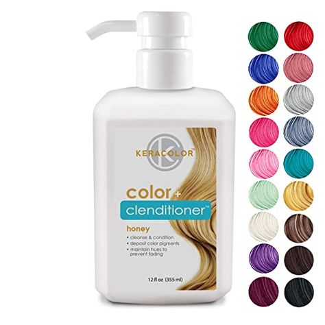 Amazon.com: Keracolor Clenditioner Color Depositing Conditioner Colorwash, Blue, 12 fl oz: Premium Beauty Keracolor Clenditioner, Color Depositing Conditioner, Hair Glaze, Color Conditioner, How To Make Oil, Root Touch Up, Semi Permanent Hair Color, Honey Hair, Texturizing Spray