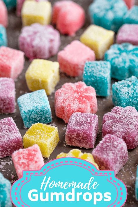 Homemade gumdrops are a fun and tasty science experiment you can easily make at home. Give this colorful candy making a try! #homemadegumdrops #candy How To Make Candies At Home, Homemade Jelly Candy Recipes, How To Make Jelly Sweets, Candy To Make At Home, Home Made Candies, How To Make Gummy Candy, Making Candy Videos, Chocolate Making Ideas Homemade, Gumdrops Recipe