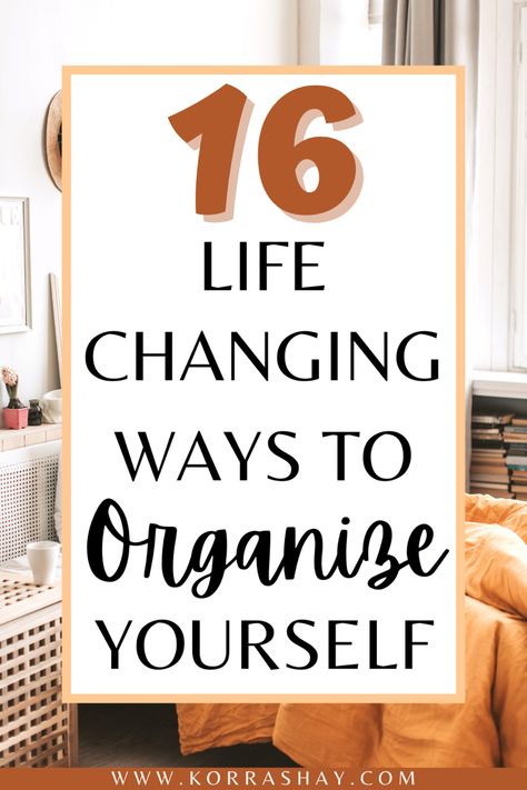 16 life changing ways to organize yourself! How to start becoming a more organized person. Tips and tricks for improving your life by getting really organized. The easy ways to organize your life. Life changing organization ideas! #organization #organizationideas #organized #organizedlife Under Bed Organization, How To Be More Organized, Organize Life, Organizing Your Life, Paper Clutter, Linen Closet Organization, Organize My Life, Ways To Organize, Organize Declutter