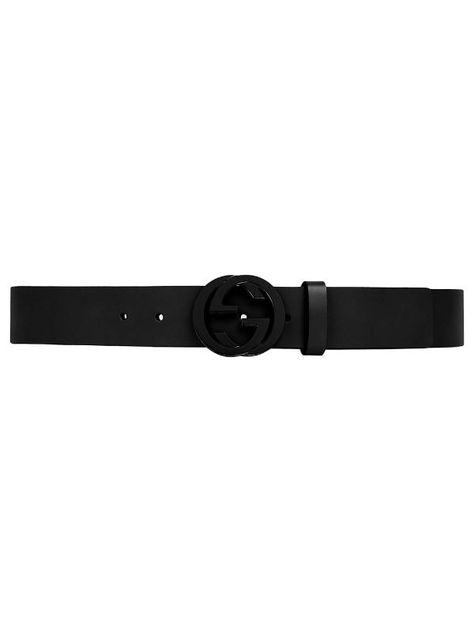 Shop Gucci Leather belt with interlocking G buckle with Express Delivery - FARFETCH Gucci Web Belt, Belt Gucci, Gucci Leather Belt, Gucci Belt Bag, Gucci Shoes Sneakers, Balenciaga Leather, Belts For Men, Matte Black Hardware, Gucci Gucci