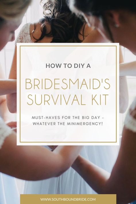 Bridesmaid Survival Kit | SouthBound Bride Bridesmaid Kits, Bridesmaid Emergency Kit, Bridesmaid Kit, Bridesmaid Survival Kit, Wedding Survival Kits, Bridesmaids Accessories, Wedding Planning Boards, Planning Board, Bride Bag