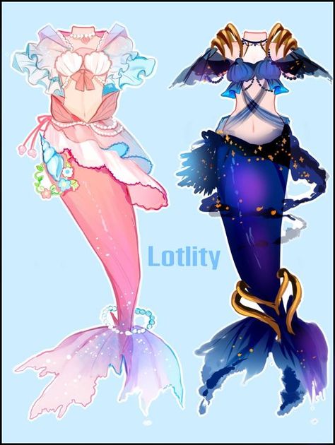 Mermaid Outfit Ideas, Outfit Ideas Drawing, Clothing Sketches, Mermaid Drawings, Fashion Drawings, Dress Design Drawing, Mermaid Outfit, Clothing Design Sketches, Anime Clothes