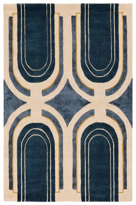 Iconic ICO16 Luxury Rug | Roger + Chris Mid Century Modern Partition, Modern Partition, Jaipur Rugs, Geometric Motif, Interior Accents, Jaipur Living, Artisan Rugs, Rug Direct, Luxury Rug