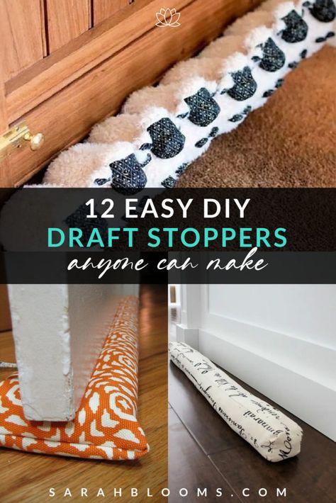 Door Blocker Draft Stopper, How To Sew Door Draft Stopper, Homemade Door Draft Stopper, How To Make Draft Stoppers, Diy Under Door Draft Stopper, How To Make A Draft Door Stopper, Diy Window Draft Stopper, Window Draft Blocker Diy, Diy Draft Stopper Doors