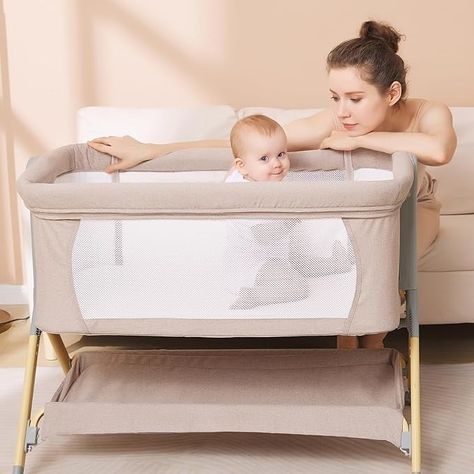 Amazon.com: Familypoint 3 in 1 Bassinet, Baby Bassinet with Waterproof Mattress Cover, Bedside Bassinet with Wheels and Storage Basket, Adjustable Portable Bassinet for Newborn Infant (Warm Beige) : Baby Best Bassinet, Bassinet Baby, Bedside Bassinet, Waterproof Mattress Cover, Portable Bassinet, Bed Bassinet, Bedside Crib, Beige Baby, Amazon Baby