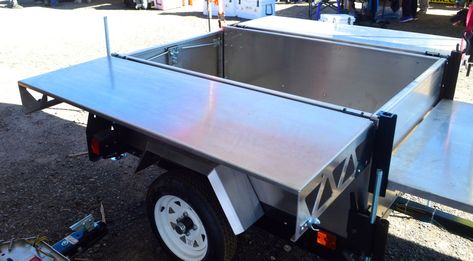 Small Cargo Trailers, Car Top Tent, Tent Trailer Camping, Camping Gear Trailer, Diy Travel Trailer, Camp Trailers, Camping Trailer Diy, Small Camper Trailers, Homemade Camper