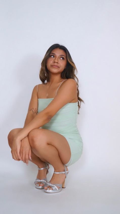 Mint Green Photoshoot, Green Photoshoot, Photoshoot Inspo, Green Mini Dress, Mint Green, Photo Ideas, Cold Shoulder Dress, Shoulder Dress, Forever 21