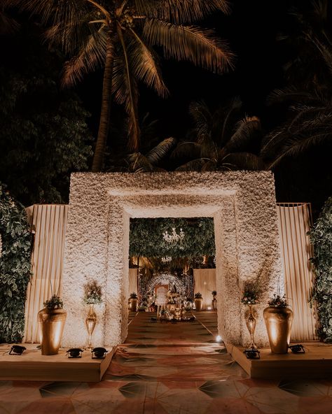 Did someone said Pinterest inspo decor? Because We heard it 💕 Creating magical moments with elegant touches ✨ Our wedding decor brings your dream day to life with timeless beauty and charm 🌟 Bookings Open for 2024-25 💫 Event design & Manage by - @hastmelap_weddings Event production by - @bhaktievents_pravinthakkar Decor by - @amirajevents LED solution by - @daxeshnagar Dancers by - @b2d_entertainment_ @vjsnehal @abhishek_bhavsar4041 . . . . . . #weddingreel #indianwedding #wedding... Wedding Decor Entrance Ideas, Exterior Wedding Decoration, White Wedding Entrance Decor, Wedding Entrance Gate Decor, Entrance Gate Wedding, Wedding Gate Decor, Entry Gate Decoration Wedding, Wedding Gate Entrance, Wedding Entrance Decor Entryway