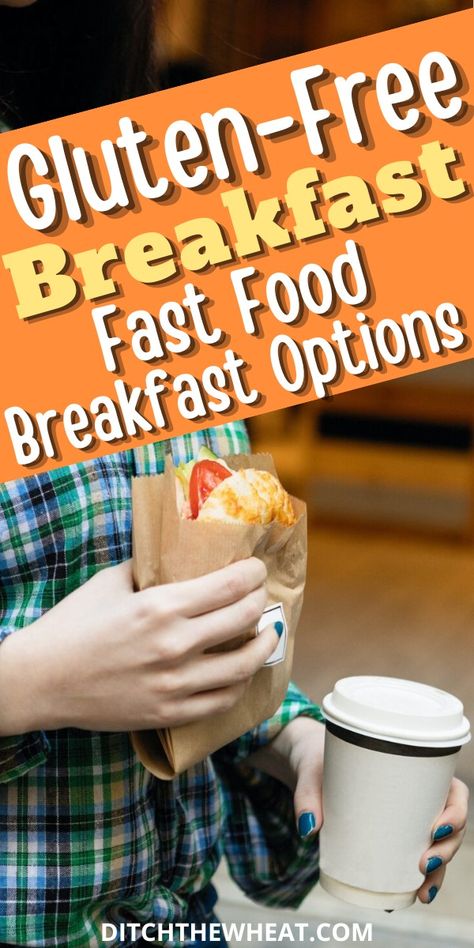 If you're in the gluten free community, you might have faced the morning dilemma of finding a quick and tasty breakfast on the go. I'm sharing gluten free fast food breakfast options from the top 3 fast food restaurants. | gluten free fast food | gluten free fast food options | gluten free fast food ideas | gluten free breakfast Food Ideas Gluten Free, Dairy Free Fast Food, Gluten Free Fast Food Options, Fast Food Ideas, Gluten Free Fast Food, Food Gluten Free, Fast Food Breakfast, Refreshing Breakfast, Gluten Free Items