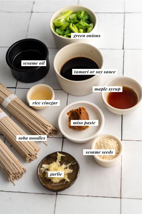 Sesame Soba Noodle Salad, Soba Noodle Lunch, Soba Cold Noodles, Soba Salad Dressing, Cold Soba Noodle Recipe Dipping Sauces, Simple Soba Noodle Recipe, Soba Meal Prep, Vegan Soba Noodle Salad, Sides For Soup Dinners Simple